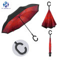 Double Layer Windproof Big Reversible Sun Umbrella with C-Shaped Handle